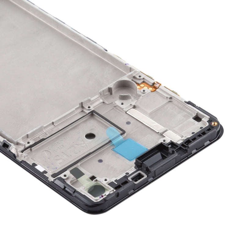 For Samsung Galaxy A21s  Front Housing LCD Frame Bezel Plate (Black)