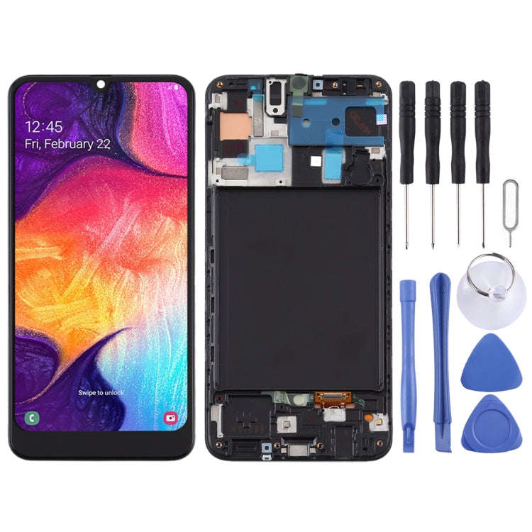 TFT LCD Screen for Samsung Galaxy A50 Digitizer Full Assembly with Frame (Not Supporting Fingerpr...