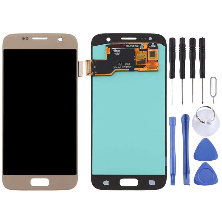 OLED LCD Screen for Samsung Galaxy S7 with Digitizer Full Assembly (Gold)