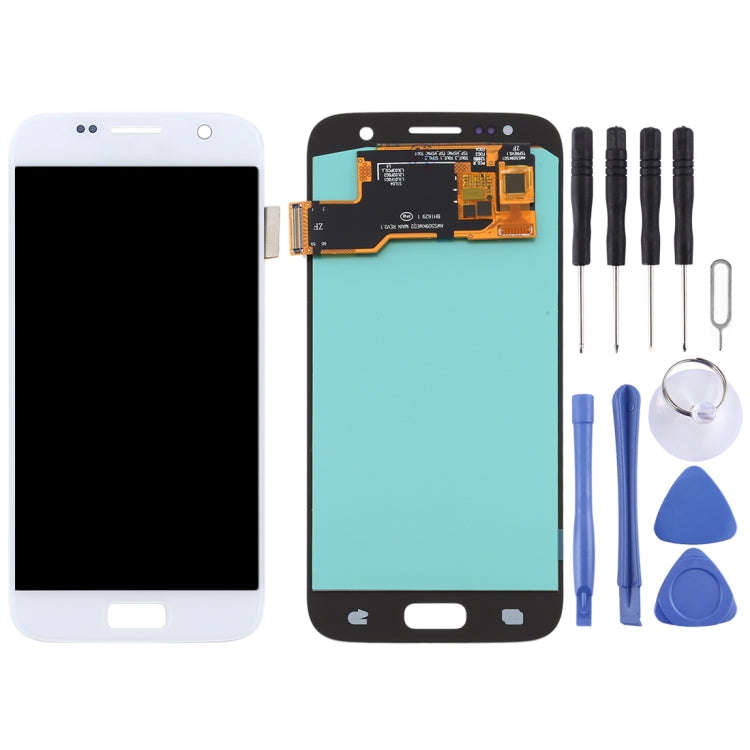 OLED LCD Screen for Samsung Galaxy S7 with Digitizer Full Assembly (Silver)