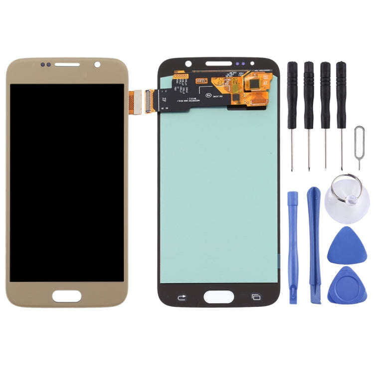 OLED LCD Screen for Samsung Galaxy S6 with Digitizer Full Assembly (Gold)