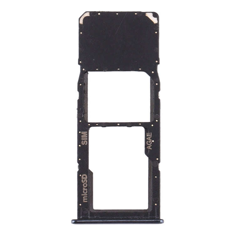 For Samsung Galaxy A71 / A715 SIM Card Tray + Micro SD Card Tray (Black)