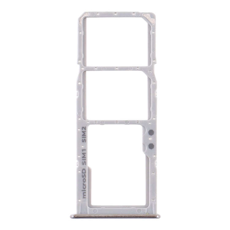 For Samsung Galaxy A51 / A515 SIM Card Tray + SIM Card Tray + Micro SD Card Tray (Silver)