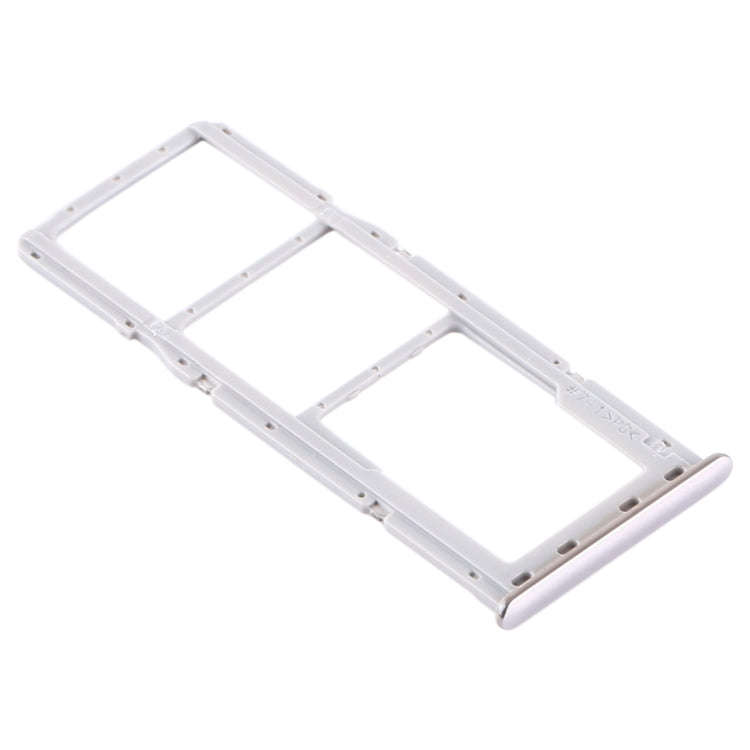 For Samsung Galaxy A51 / A515 SIM Card Tray + SIM Card Tray + Micro SD Card Tray (Silver)