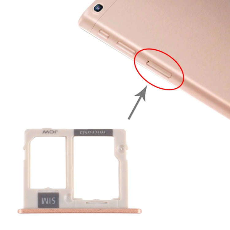 For Samsung Galaxy Tab A 10.1 (2019) / SM-T515 SIM Card Tray + Micro SD Card Tray (Gold)
