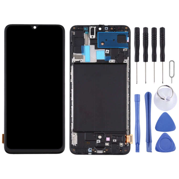TFT LCD Screen for Samsung Galaxy A70  Digitizer Full Assembly with Frame, Not Supporting Fingerp...