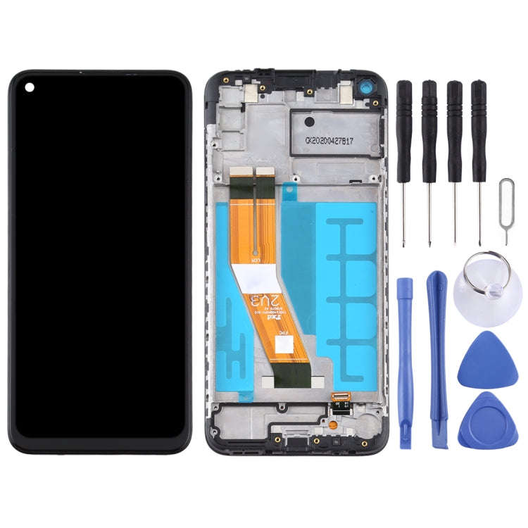 OEM LCD Screen for Samsung Galaxy A11 Digitizer Full Assembly with Frame (Black)