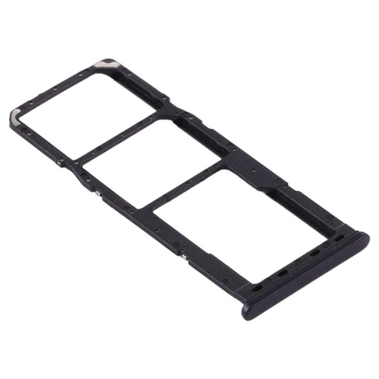 For Samsung Galaxy A21s SIM Card Tray + SIM Card Tray + Micro SD Card Tray (Black)
