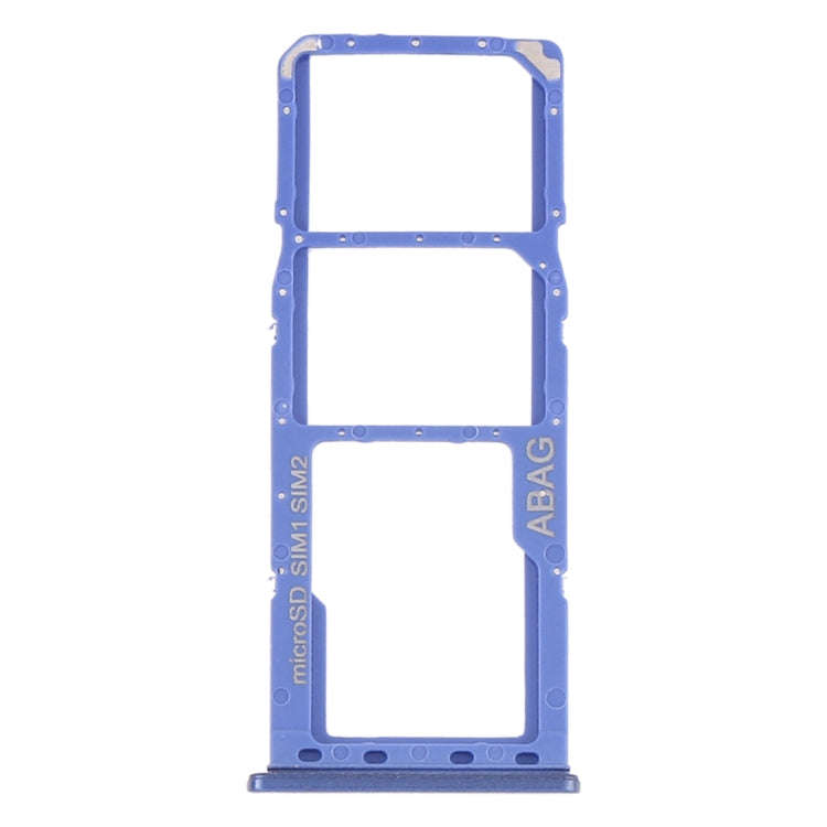 For Samsung Galaxy A21s SIM Card Tray + SIM Card Tray + Micro SD Card Tray (Blue)