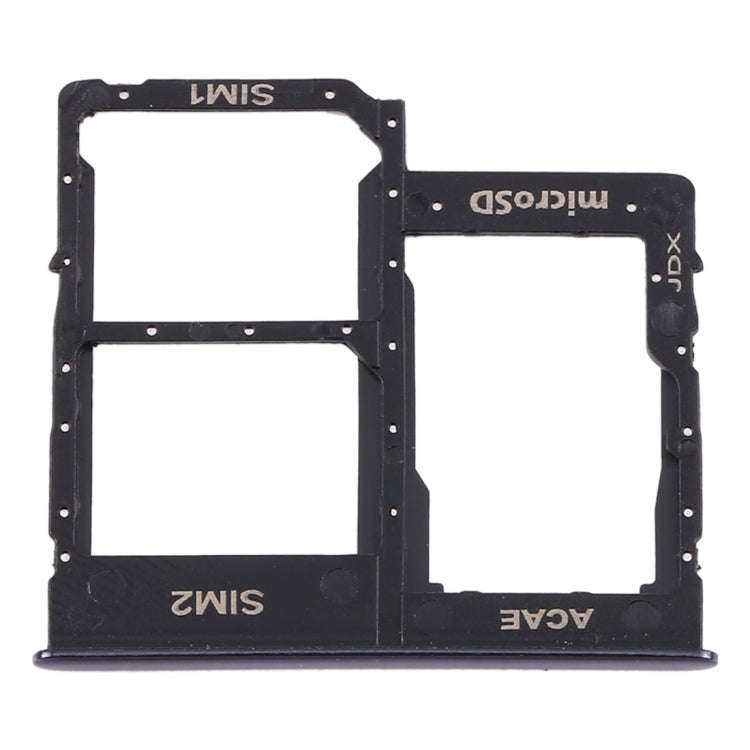 For Samsung Galaxy A315 / A31 SIM Card Tray + SIM Card Tray + Micro SD Card Tray (Black)