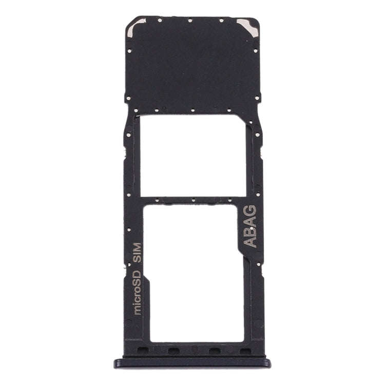 For Samsung Galaxy A21s SIM Card Tray + Micro SD Card Tray (Black)