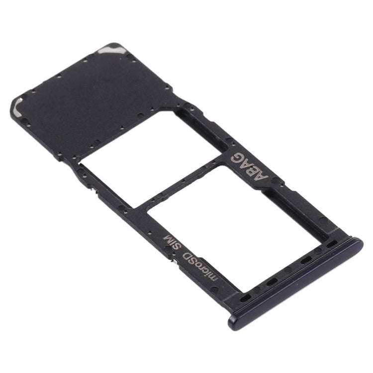 For Samsung Galaxy A21s SIM Card Tray + Micro SD Card Tray (Black)