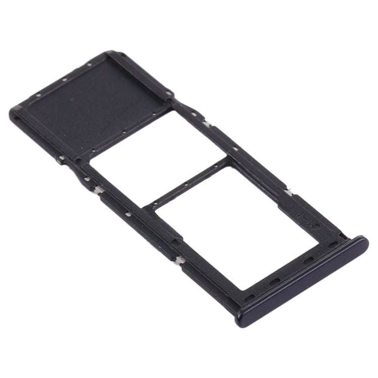 For Samsung Galaxy A21s SIM Card Tray + Micro SD Card Tray (Black)