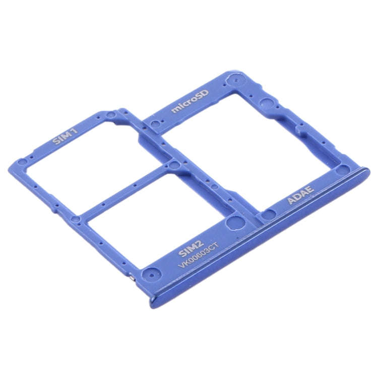 For Samsung Galaxy A41 / A415 SIM Card Tray + SIM Card Tray + Micro SD Card Tray (Blue)