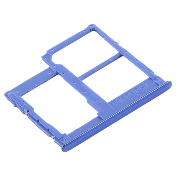 For Samsung Galaxy A41 / A415 SIM Card Tray + SIM Card Tray + Micro SD Card Tray (Blue)