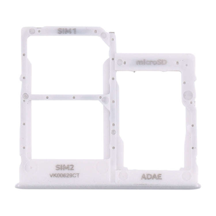 For Samsung Galaxy A41 / A415 SIM Card Tray + SIM Card Tray + Micro SD Card Tray (White)