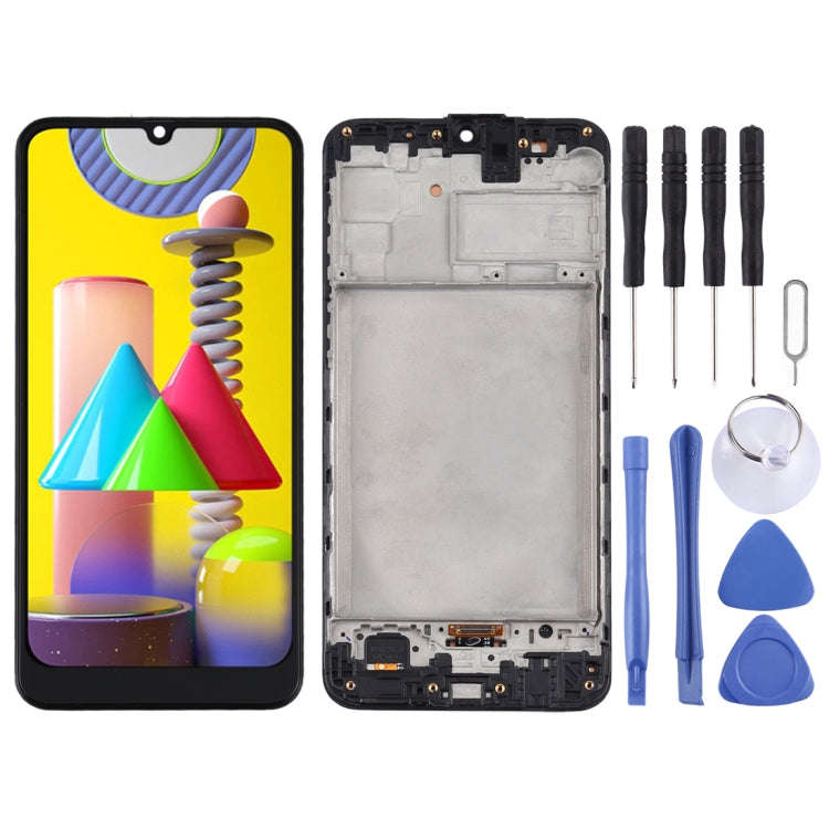 TFT LCD Screen for Samsung Galaxy M31 / Galaxy M31 Prime Digitizer Full Assembly with Frame (Black)