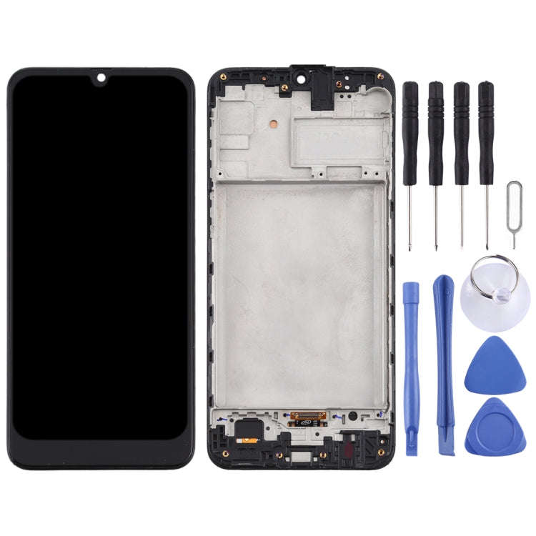 TFT LCD Screen for Samsung Galaxy M21 / SM-M215 Digitizer Full Assembly with Frame (Black)