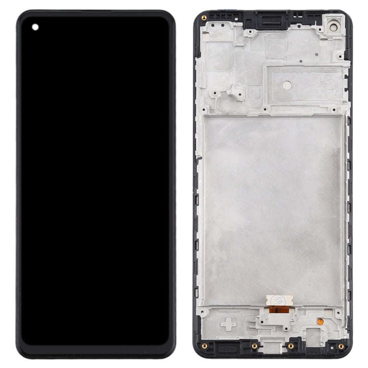 OEM LCD Screen for Samsung Galaxy A21s / SM-A217 Digitizer Full Assembly with Frame (Black)