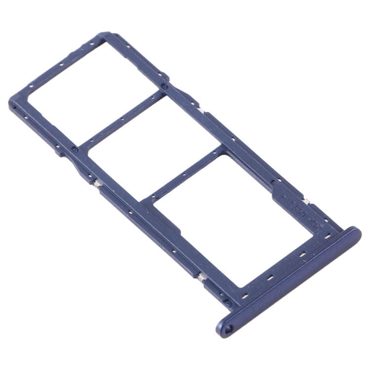 For Samsung Galaxy A11 SM-A115 SIM Card Tray + SIM Card Tray + Micro SD Card Tray (Blue)
