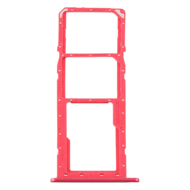 For Samsung Galaxy A11 SM-A115 SIM Card Tray + SIM Card Tray + Micro SD Card Tray (Red)