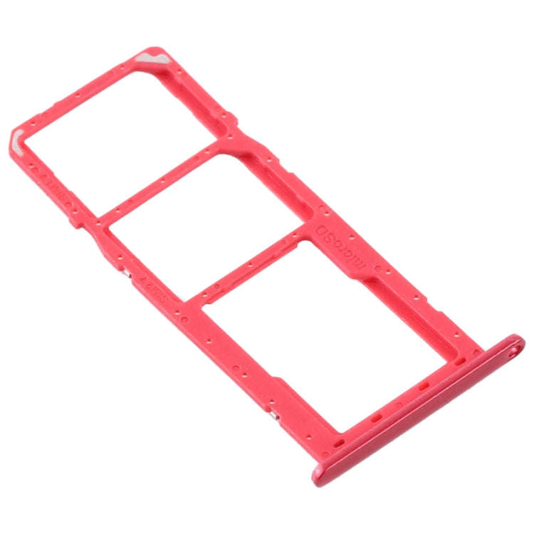 For Samsung Galaxy A11 SM-A115 SIM Card Tray + SIM Card Tray + Micro SD Card Tray (Red)