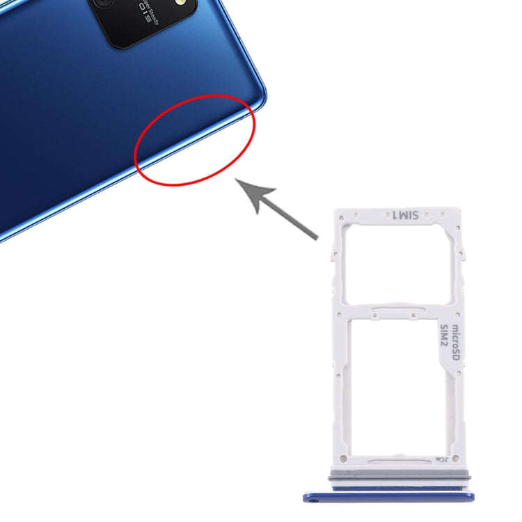 For Samsung Galaxy S10 Lite SM-G770 SIM Card Tray + SIM Card Tray / Micro SD Card Tray (Blue)