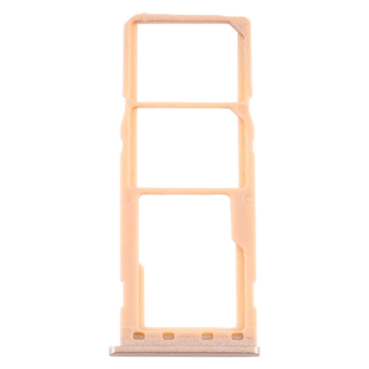 For Samsung Galaxy M10 SM-M105 SIM Card Tray + SIM Card Tray + Micro SD Card Tray (Gold)