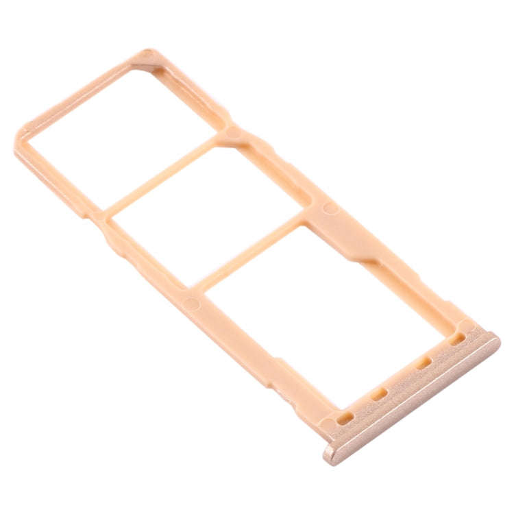For Samsung Galaxy M10 SM-M105 SIM Card Tray + SIM Card Tray + Micro SD Card Tray (Gold)