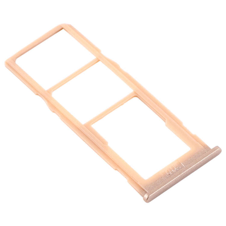 For Samsung Galaxy M10 SM-M105 SIM Card Tray + SIM Card Tray + Micro SD Card Tray (Gold)