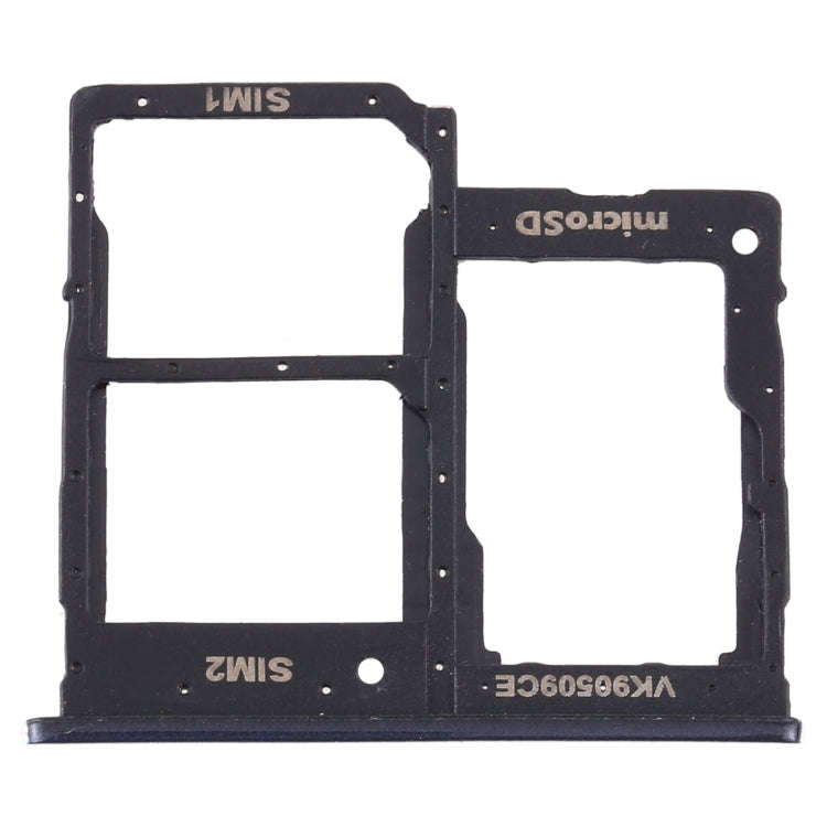 For Samsung Galaxy A2 Core SM-A260 SIM Card Tray + SIM Card Tray + Micro SD Card Tray (Black)