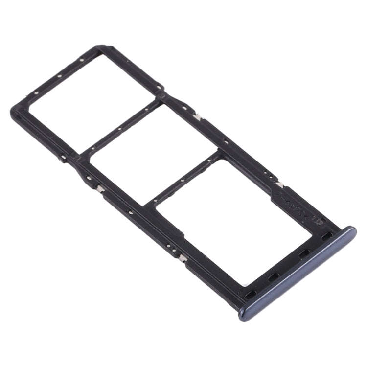 For Samsung Galaxy A50s SM-A507 SIM Card Tray + SIM Card Tray + Micro SD Card Tray (Black)