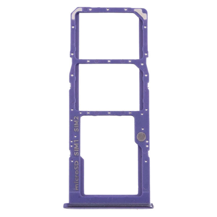 For Samsung Galaxy A50s SM-A507 SIM Card Tray + SIM Card Tray + Micro SD Card Tray (Purple)