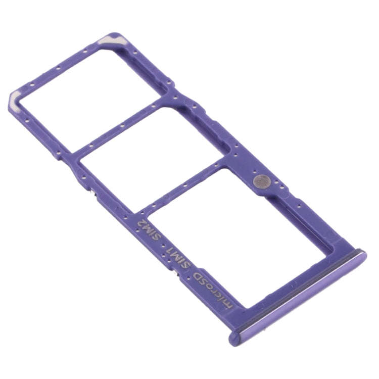 For Samsung Galaxy A50s SM-A507 SIM Card Tray + SIM Card Tray + Micro SD Card Tray (Purple)