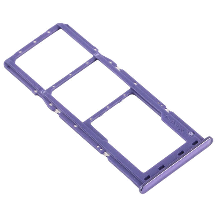 For Samsung Galaxy A50s SM-A507 SIM Card Tray + SIM Card Tray + Micro SD Card Tray (Purple)