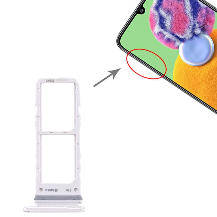 For Samsung Galaxy A90 5G SM-A908 SIM Card Tray + SIM Card Tray (Silver)