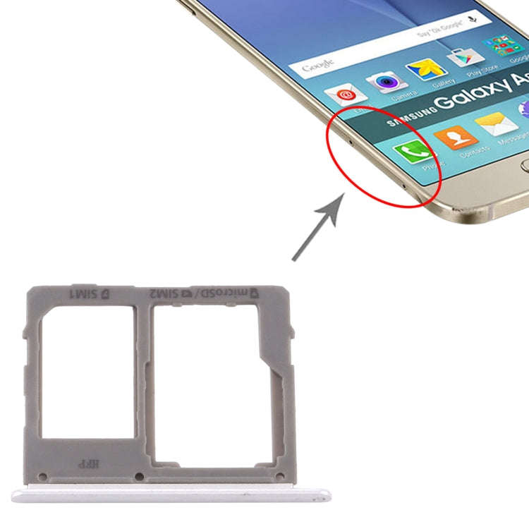 For Samsung Galaxy A8 Star / A9 Star SM-G8850 SIM Card Tray + SIM Card Tray / Micro SD Card Tray ...