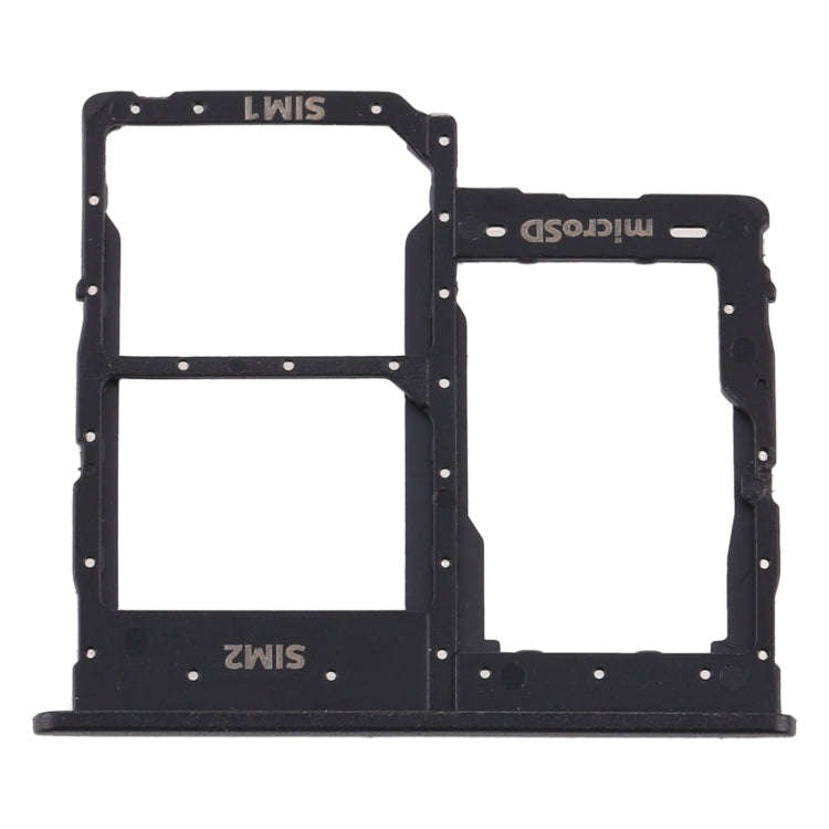 For Samsung Galaxy A01 Core SM-A013 SIM Card Tray + SIM Card Tray + Micro SD Card Tray (Black)
