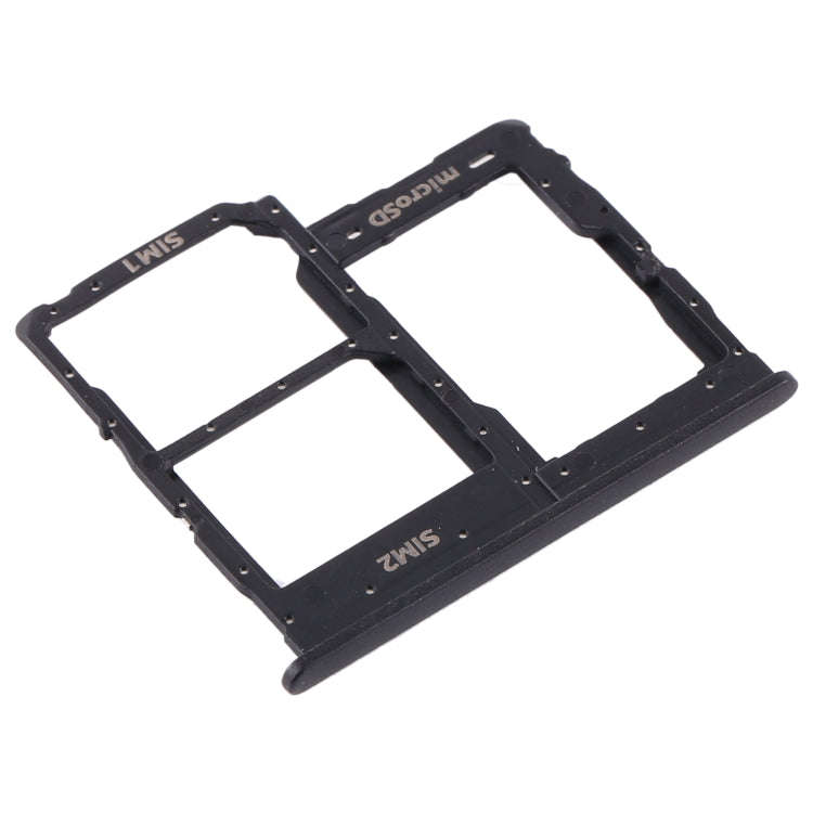 For Samsung Galaxy A01 Core SM-A013 SIM Card Tray + SIM Card Tray + Micro SD Card Tray (Black)