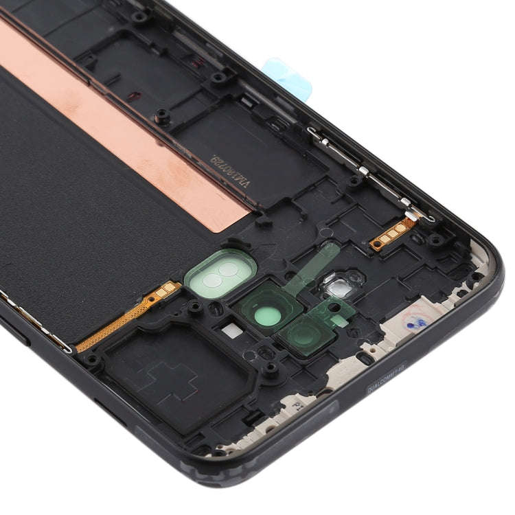 For Galaxy J8 (2018), J810F/DS, J810Y/DS, J810G/DS Back Cover with Side Keys & Camera Lens (Black)