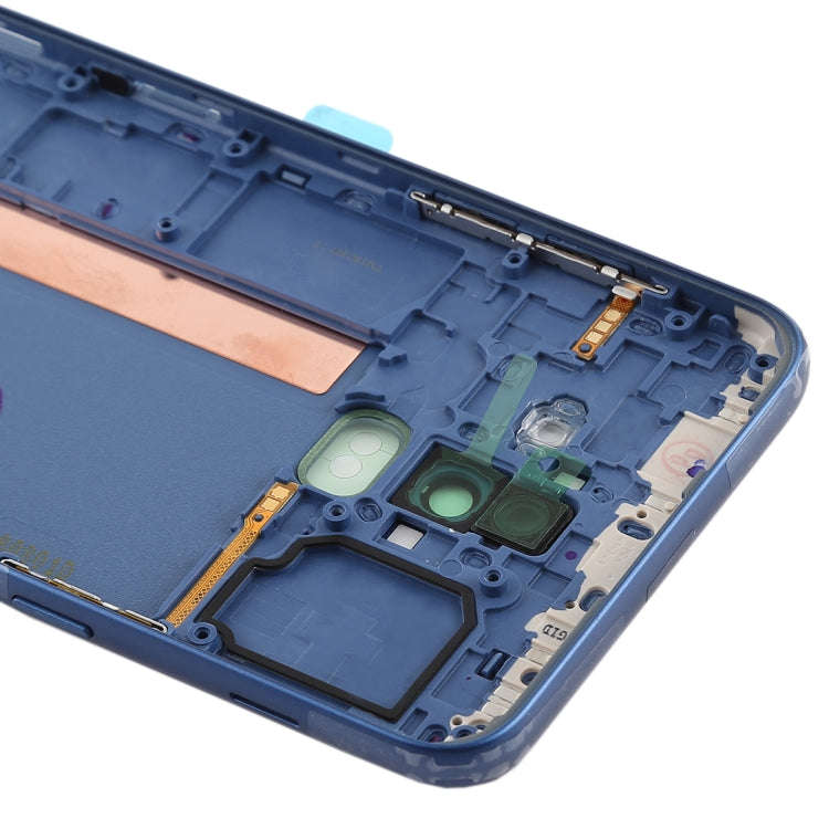 For Galaxy J8 (2018), J810F/DS, J810Y/DS, J810G/DS Back Cover with Side Keys & Camera Lens (Blue)