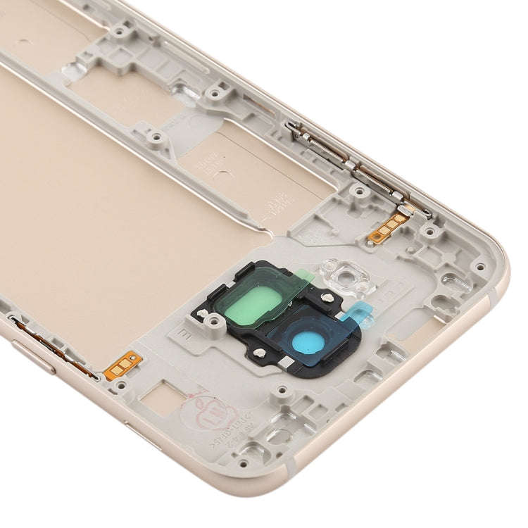 For Galaxy A6 (2018) / A600F Back Cover with Side Keys & Camera Lens (Gold)