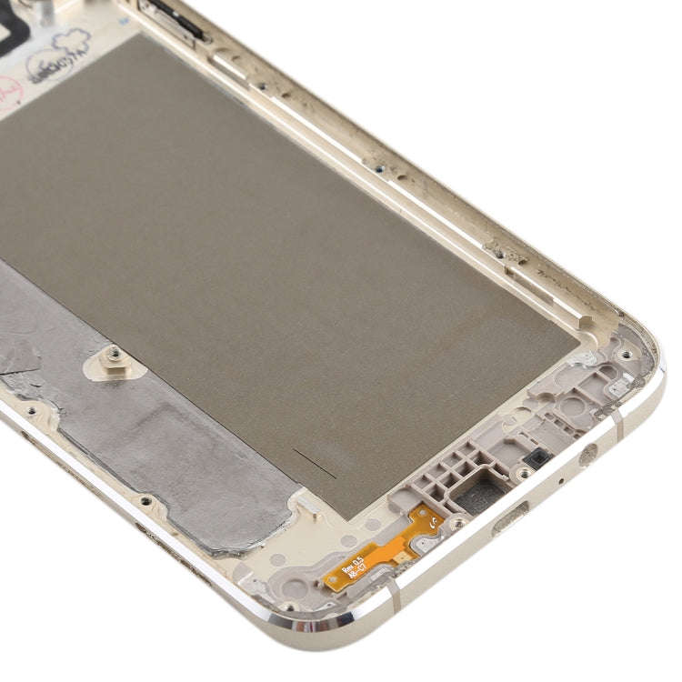 For Galaxy A8 Back Cover with Side Keys & Camera Lens (Gold)