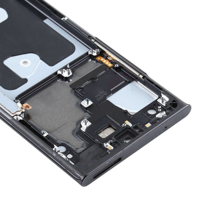 For Samsung Galaxy Note20 Ultra SM-N985F Middle Frame Bezel Plate With Parts (Black)