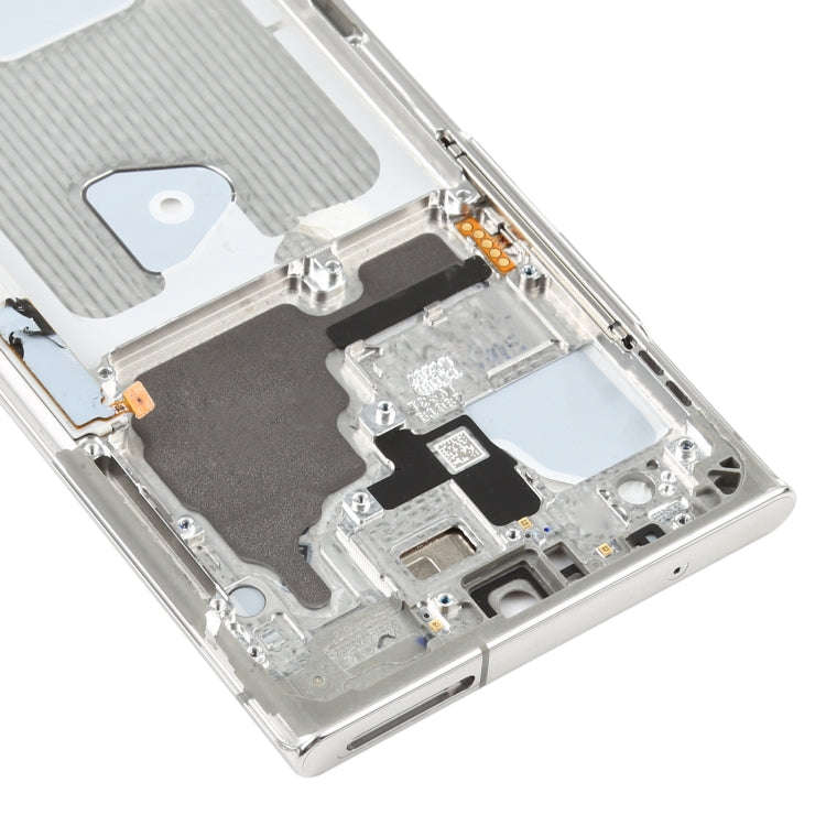 For Samsung Galaxy Note20 Ultra SM-N985F Middle Frame Bezel Plate With Parts (Silver)