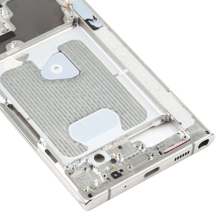 For Samsung Galaxy Note20 Ultra SM-N985F Middle Frame Bezel Plate With Parts (Silver)