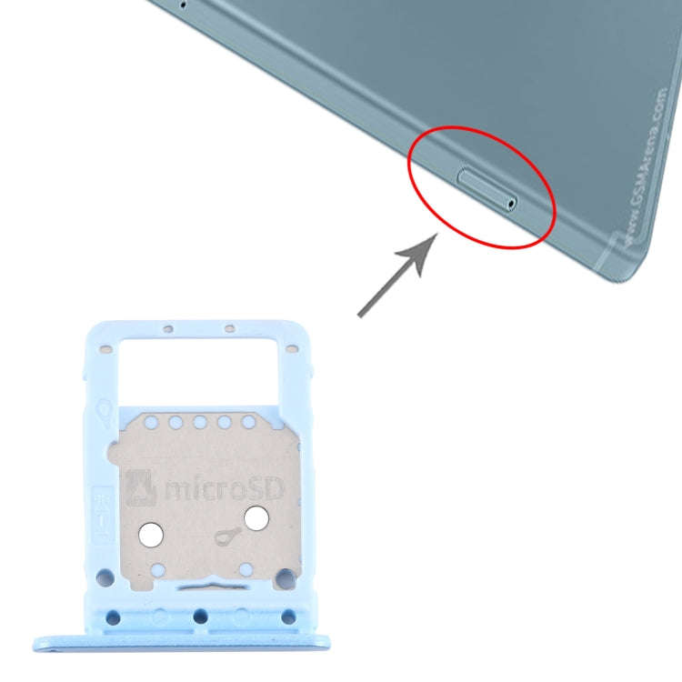 For Samsung Galaxy Tab S6 Lite / SM-P615 SIM Card Tray + Micro SD Card Tray (Blue)