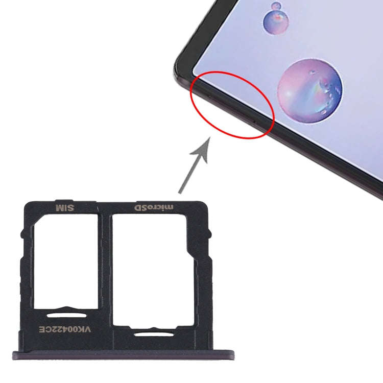 For Samsung Galaxy Tab A 8.4(2020) / SM-T307U SIM Card Tray + Micro SD Card Tray (Black)