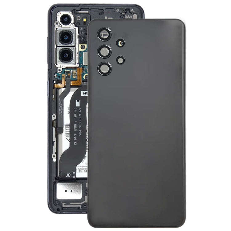 For Samsung Galaxy A32 4G Battery Back Cover with Camera Lens Cover (Black)