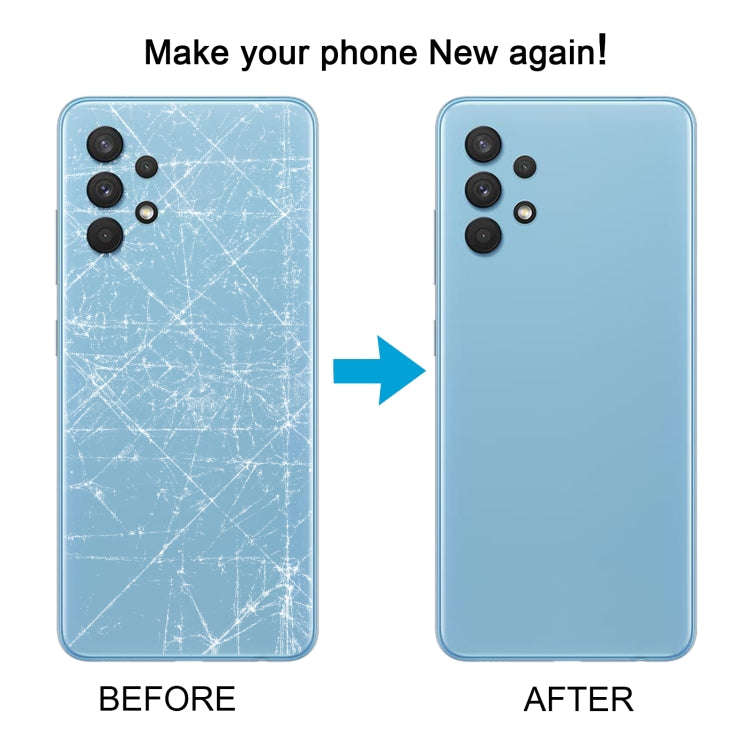 For Samsung Galaxy A32 4G Battery Back Cover with Camera Lens Cover (Black)